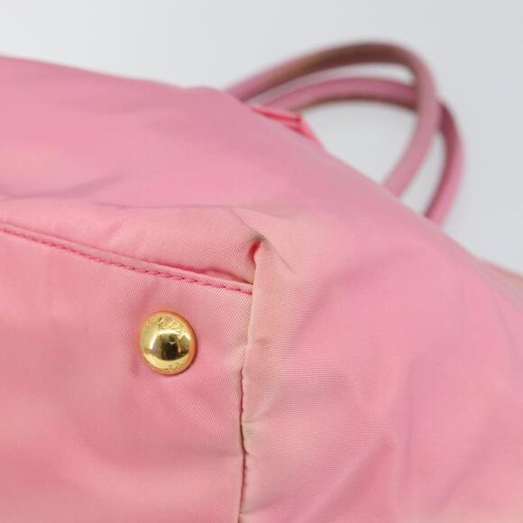 PRADA Hand Bag Nylon Pink Gold Auth 146881 - Picture 9 of 16